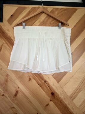 JoyLab White Layered Drawstring Skort